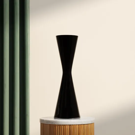 Floward Black Velvet Glass Vase
