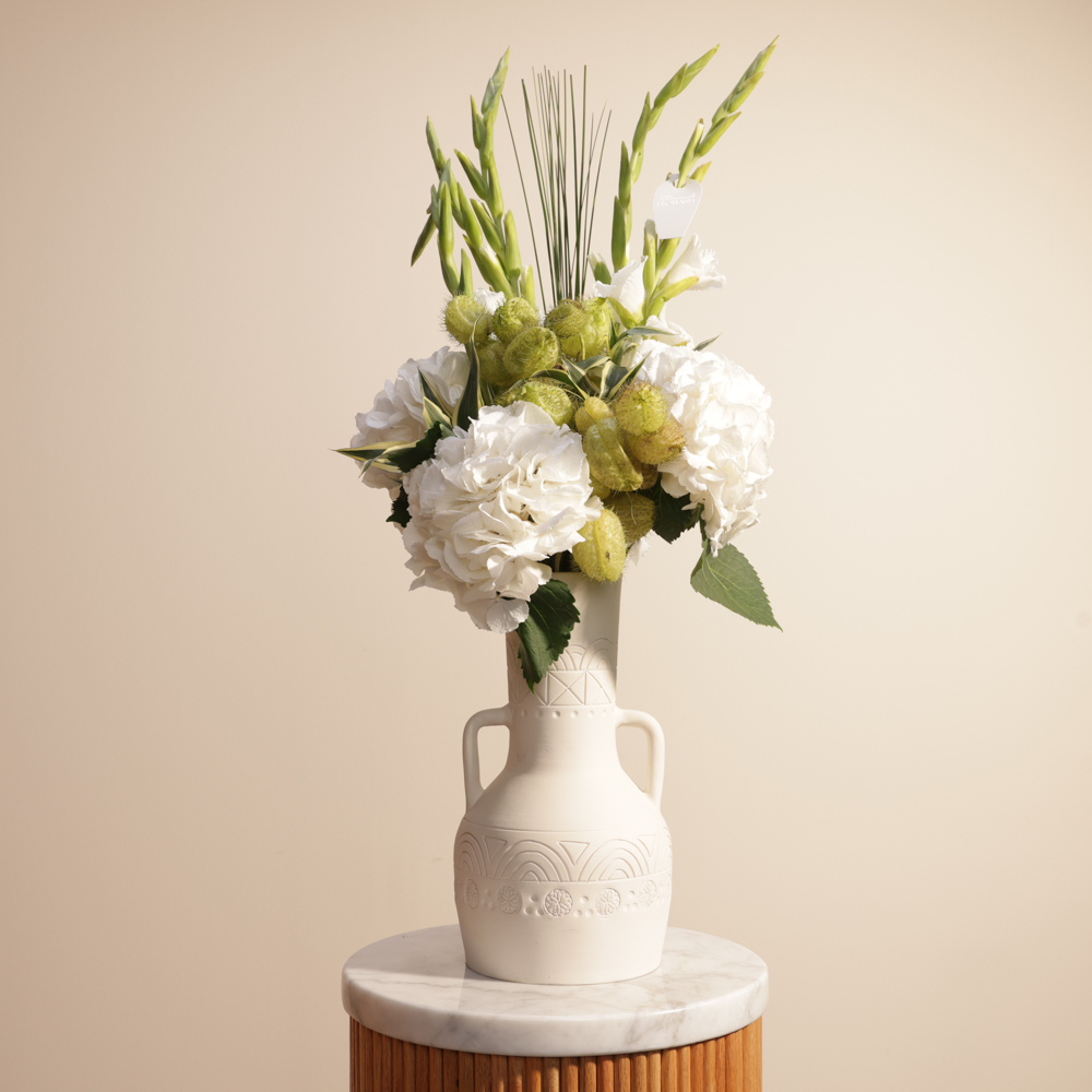 هيدرانجيا و غلاديولس | مزهرية كيراموس ستوديو