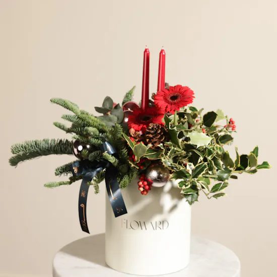 Ruby Season Charm Candle and Flower Box