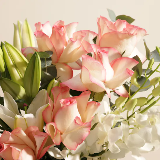 Blushing Bloom Flower Vase