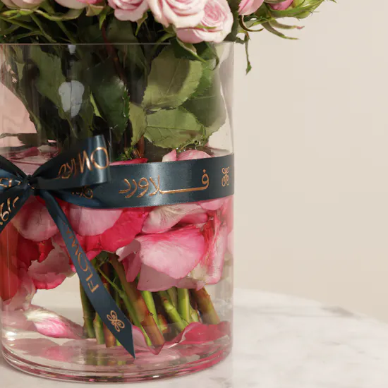 Purple Birthday Roses Vase