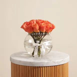 Orange Roses Vase 