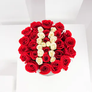 Personalized Flower Letter | Roses Box 