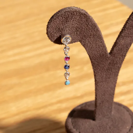 Felizmoda Colorful Stones Earrings | Romantic Roses