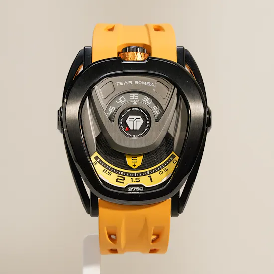 Tsar Bomba Reactor Automatic Black Yellow Carbon Fiber Men's Watch