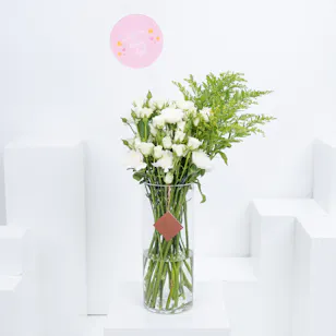 Welcome Baby Girl | White Flowers