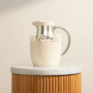Otantik Mirral Vacuum White and Silver Flask