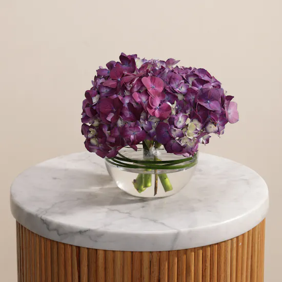 Warm Purple Hydrangea Vase