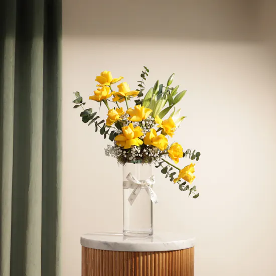 Solar Serenade Flower Vase