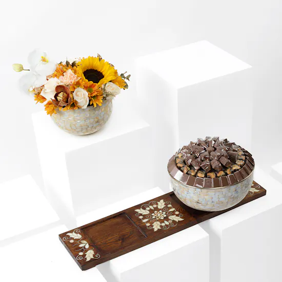 Opera Wooden Chocolate Tray | Sunflower