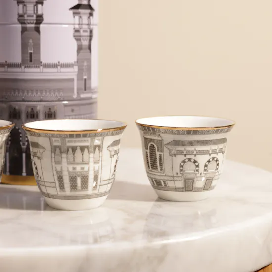 Artfeena Makkah Ceramic Cups Set