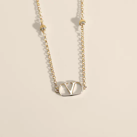Valentino Garavani VLogo Signature Gold Tone Women's Necklace