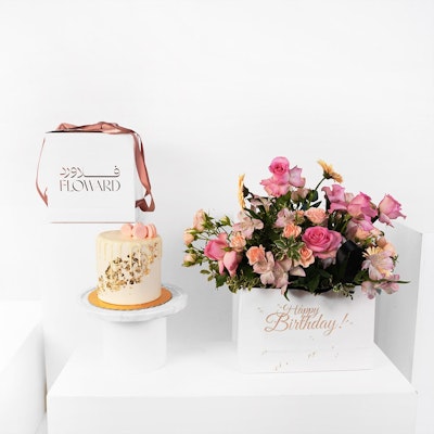 Floward Vanilla White Chocolate Cake | Birthday Blooms