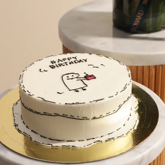 Floward Happy Birthday Cake | Blooms Vase
