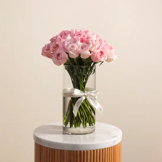 Exquisite Pink Rose Vase