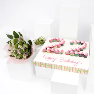 Helen's Bakery Numbers Mini Cupcakes | Flowers
