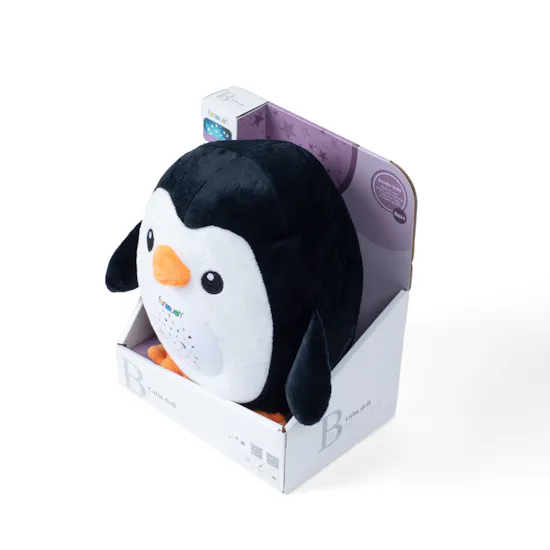 Furry PENGUIN toy with lights and music for kids