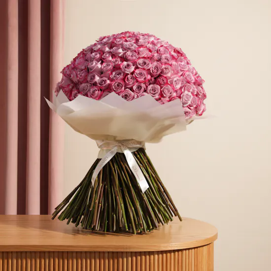 Royal Purple Roses Bouquet | 250 Flower