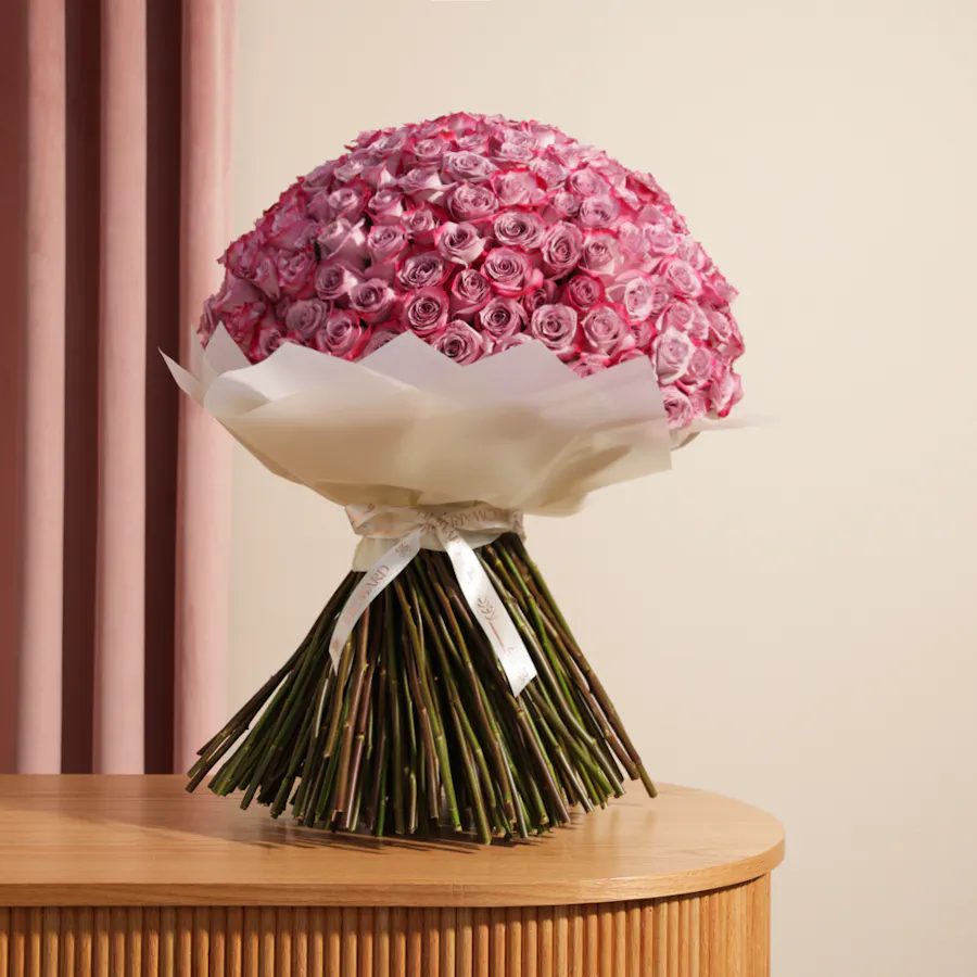 Royal Purple Roses Bouquet | 250 Flower 6