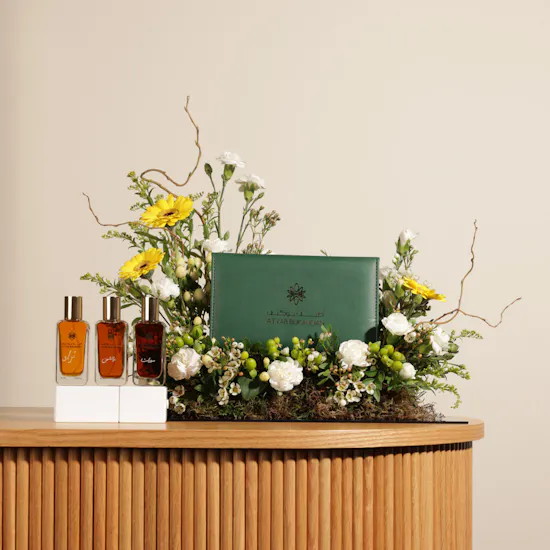 Atyab Bukannan Luxury Green Perfumes Box | Flowers