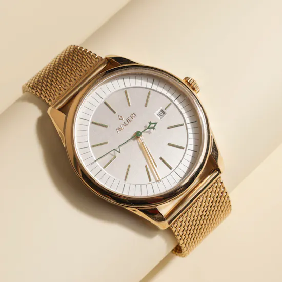 Avalieri Men's Golden Mesh Band Watch