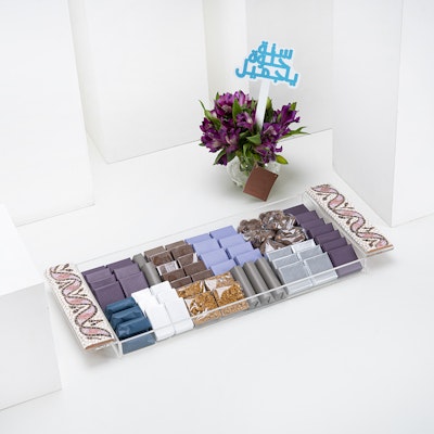 Lilac Chocolate Mosaic Tray | Alestromaria Purple