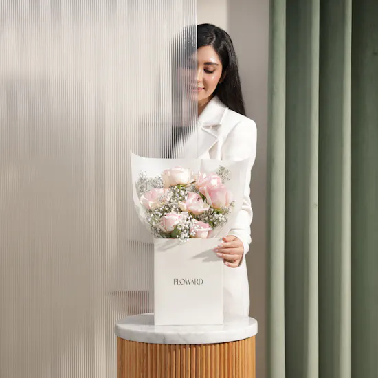 Delicate Nina Pink Roses Bouquet