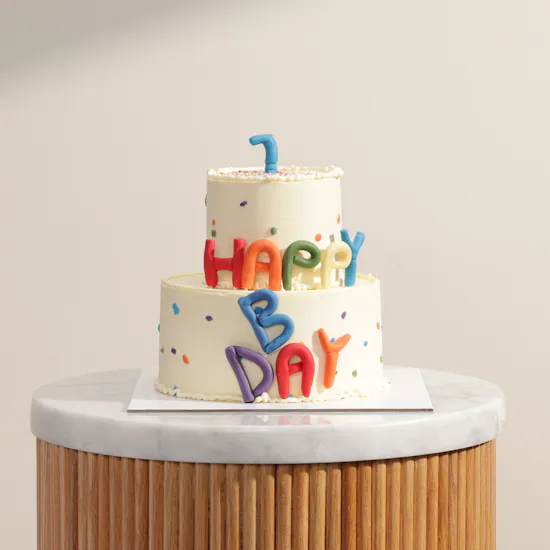 Floward Happy Birthday Personalized Two Tier Cake