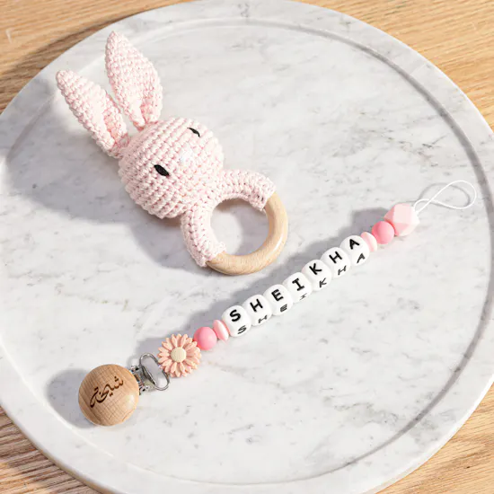 Tiny Rose Personalized Embroidered Baby Girl Set