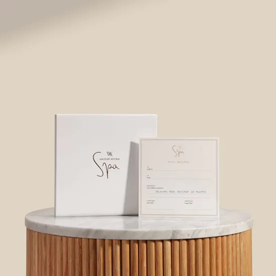 Waldorf Astoria Spa Relaxing Body Massage Gift Voucher