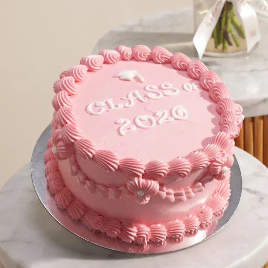 Floward Pink Graduation 2026 Cake | Festive Flowers