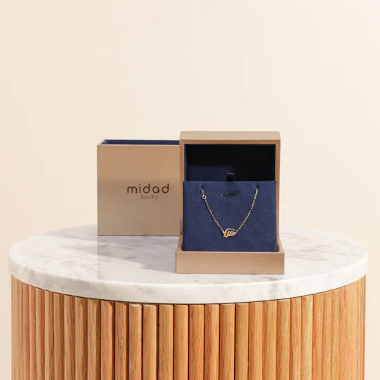 Midad Letter Seen Bracelet | Size adjustable | 18k gold