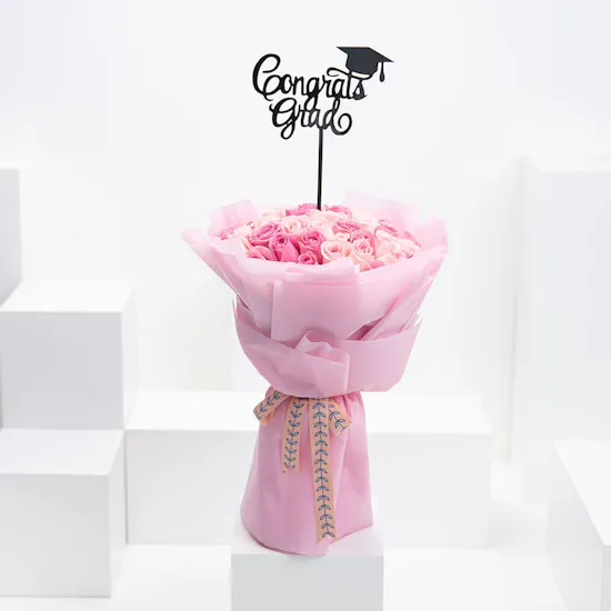 Graduation Bouquet | Pink Roses