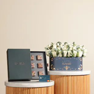 Floward 35 BHD Card and Chocolate Box | Roses Box