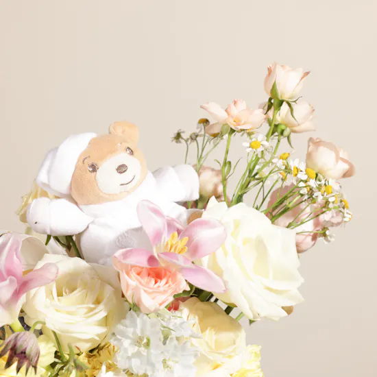 Creolate Baby Girl Pink Praline Tower | Dreamy Pastel Flowers