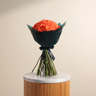 Elegant Orange Roses Bouquet | 50 Roses Elegant Orange Roses Bouquet | 50 Roses