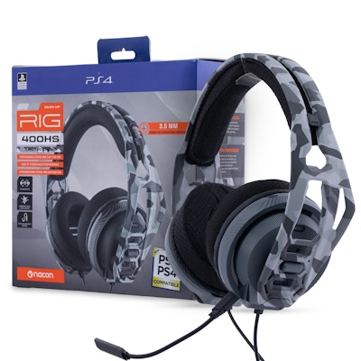 Nacon Rig400hs Playstation Gaming Headphones | Blue Camouflage