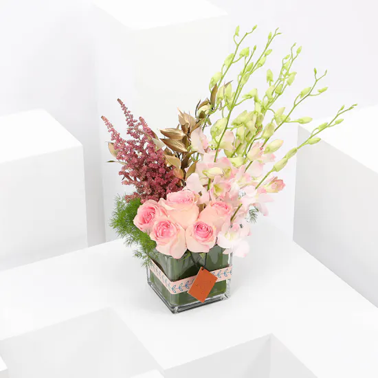 Pink Peace | Square Vase