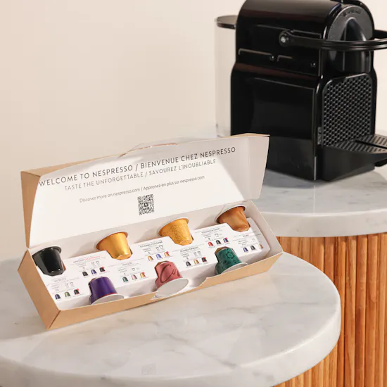 Nespresso Inissia Black Coffee Machine with Capsules