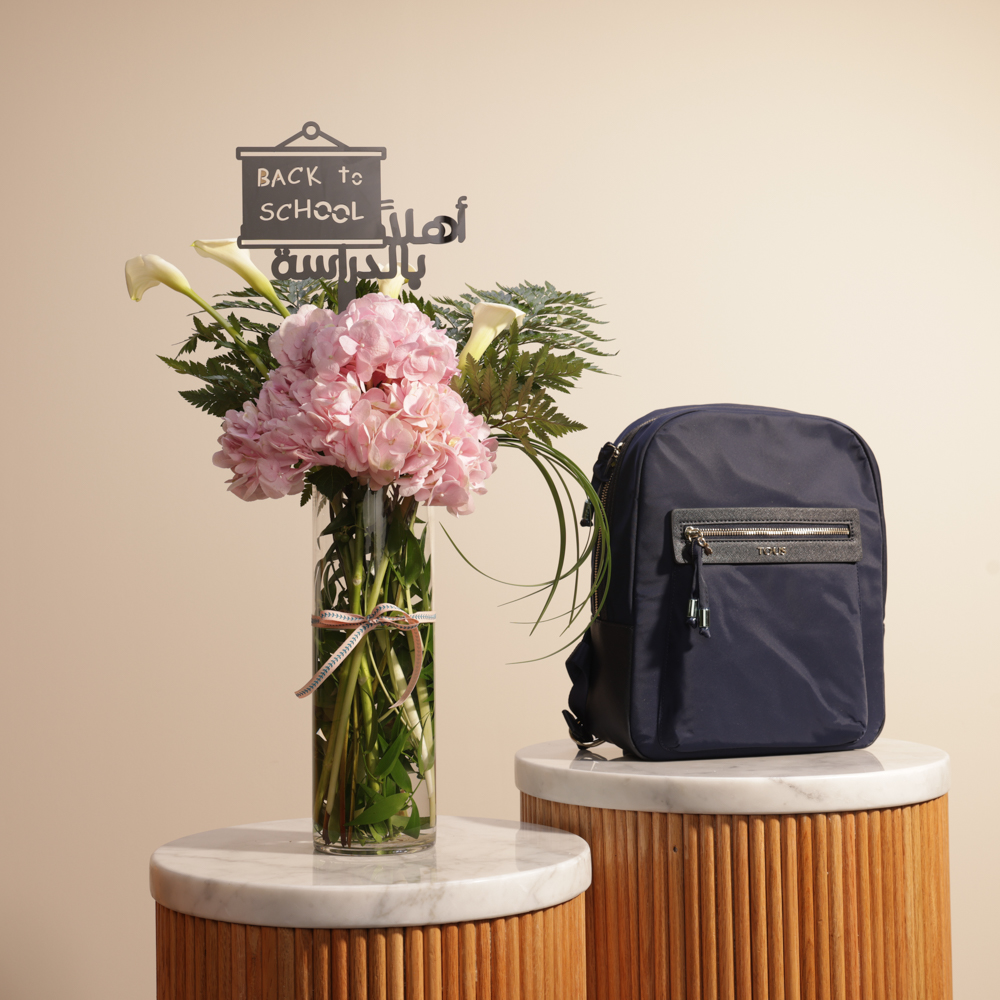 حقيبة ظهر من توس | أزهار العودة للمدرسة