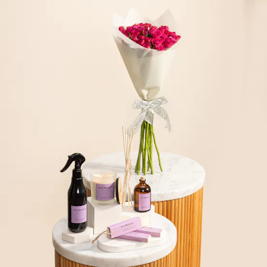 Splendour Lavender Home Fragrance Set | Blissful Flowers Bouquet