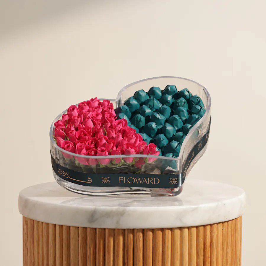 Floward Chocolate and Baby Rose A Heart to Remember 1