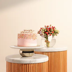Sweet Atelier Happy Birthday Cake | Amazing Flowers Vase