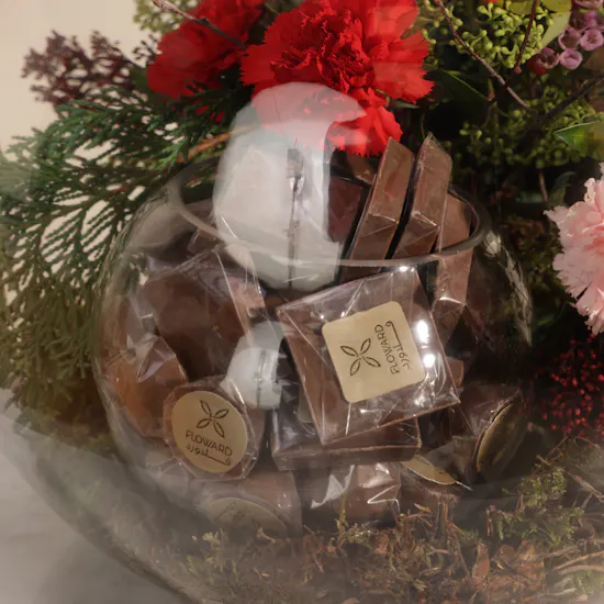 Floward Chocolates | Enchanting Carnation Vase