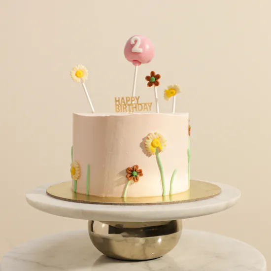 Floward Daisy Floral Birthday Cake