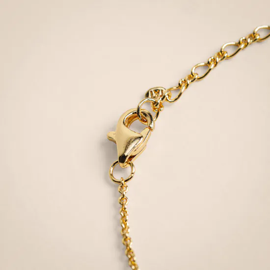 Tai Jewelry Gold-plated Chain Women's Bracelet with Cubic Zirconia Stone