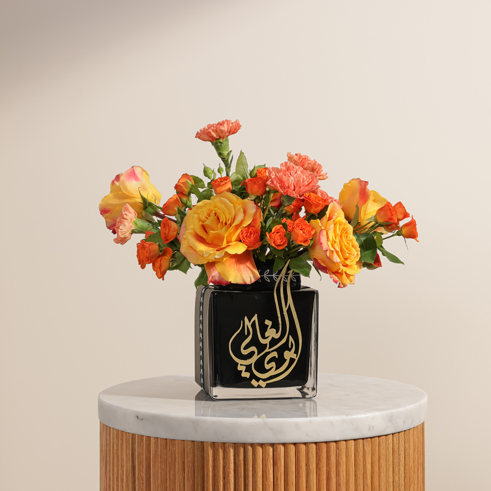Nine Beloved Father Candle | Orange Bouquet