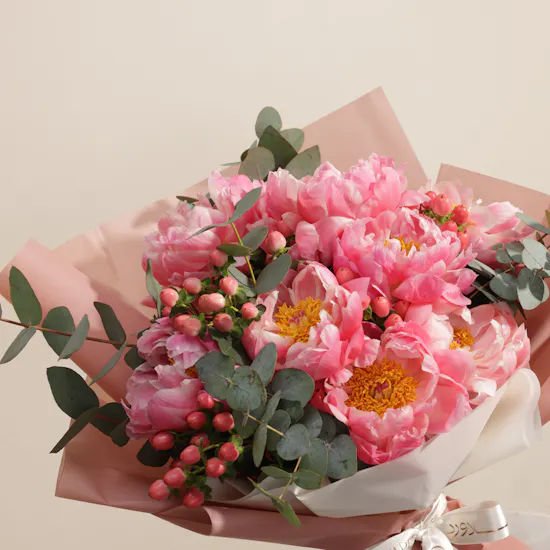 Tender Reverie Peony Flower Bouquet