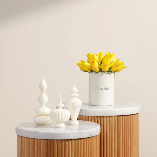 Lelido Three Home Decor Candle | Sunny Stillness Flowers