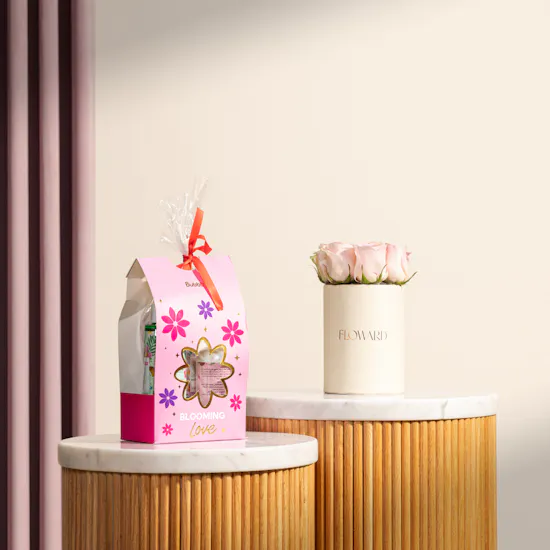 Bubblzz Bloom Hair Care Set | Pink Soft Roses Box